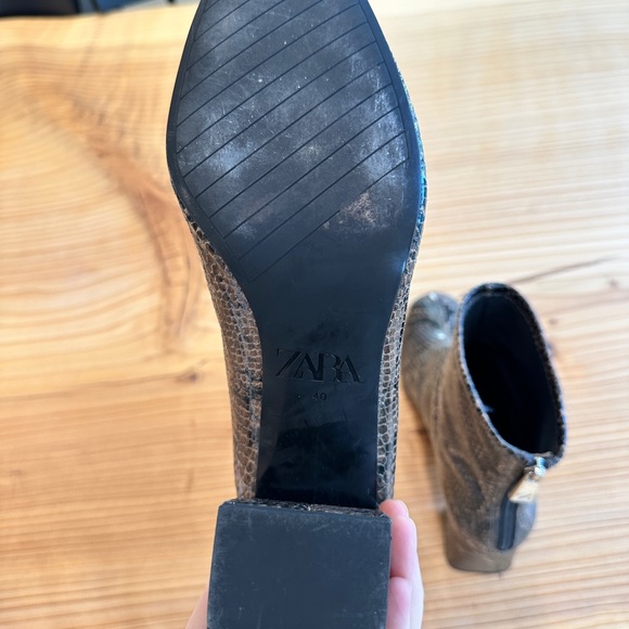Zara Snakeskin Ankle Boots - Picture 6 of 6